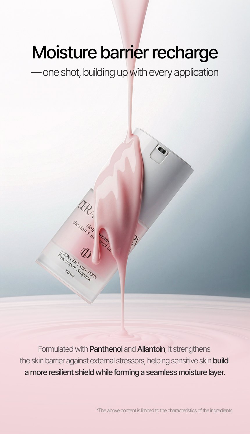 Pink ampoule hydration and moisture care